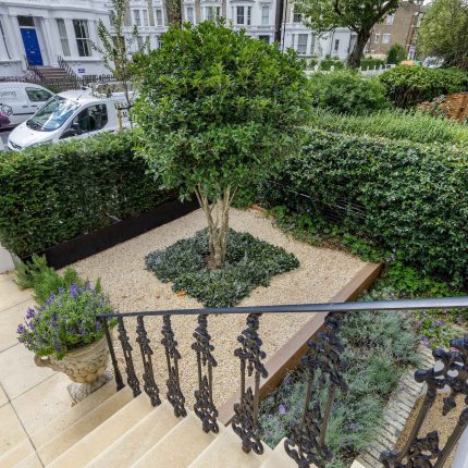 Elegant graceful outdoor stylish entertainment space, a garden design project in Notting Hill, designed by Maitanne Hunt and constructed by the Garden Builders.