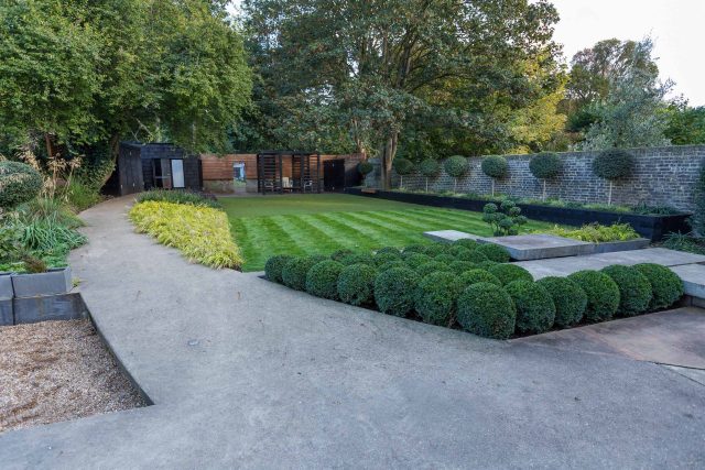 Family garden design in Wandsworth, designed by Philip Wells, Design Box Architecture and constructed by The Garden Builders.
