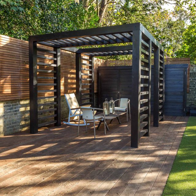 Family garden design in Wandsworth, designed by Philip Wells, Design Box Architecture and constructed by The Garden Builders.