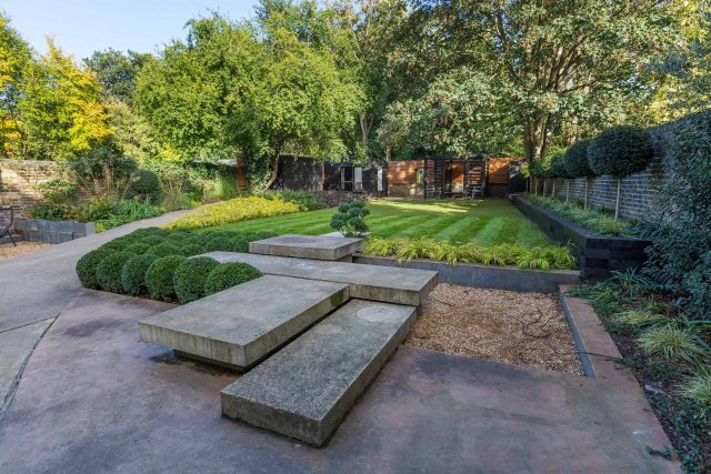 Family garden design in Wandsworth, designed by Philip Wells, Design Box Architecture and constructed by The Garden Builders.