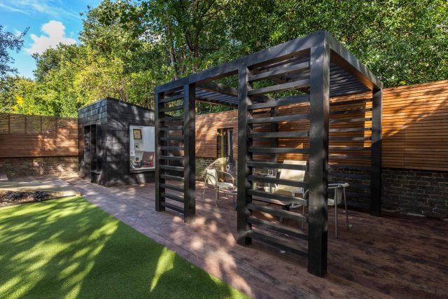 Family garden design in Wandsworth, designed by Philip Wells, Design Box Architecture and constructed by The Garden Builders.