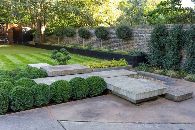 Family garden design in Wandsworth, designed by Philip Wells, Design Box Architecture and constructed by The Garden Builders.