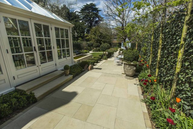 Surbiton Garden Landscape Design Elegant Formal Garden shabby chic theme, Staggered symmetry balanced equilibrium and a contemporary twist to traditional design.
