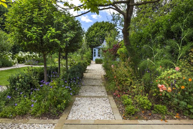 Surbiton Garden Landscape Design Elegant Formal Garden shabby chic theme, Staggered symmetry balanced equilibrium and a contemporary twist to traditional design.