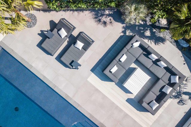 Oxshott Garden Designer Surrey stunning family garden with contemporary design, careful planting design was key to create the hidden feel to the pool designer.