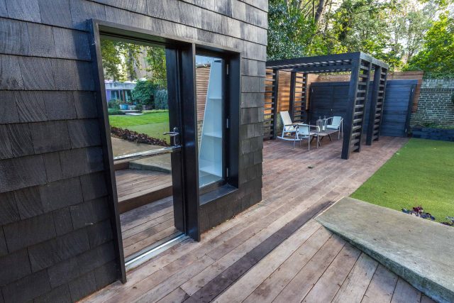 Family garden design in Wandsworth, designed by Philip Wells, Design Box Architecture and constructed by The Garden Builders.