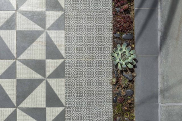 Private Small Garden Design ideas for this small south London courtyard garden evolved from the client's love of the hand made Italian tiles outdoor room ideas.