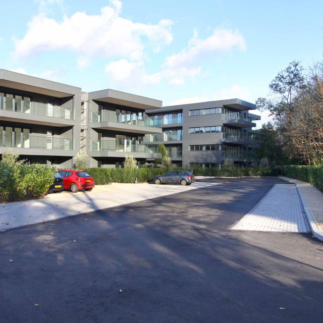 The Royal Swiss Apartments in Barnes cohesive contemporary commercial Landscape designers and contractors in London capable of executing any sized project.
