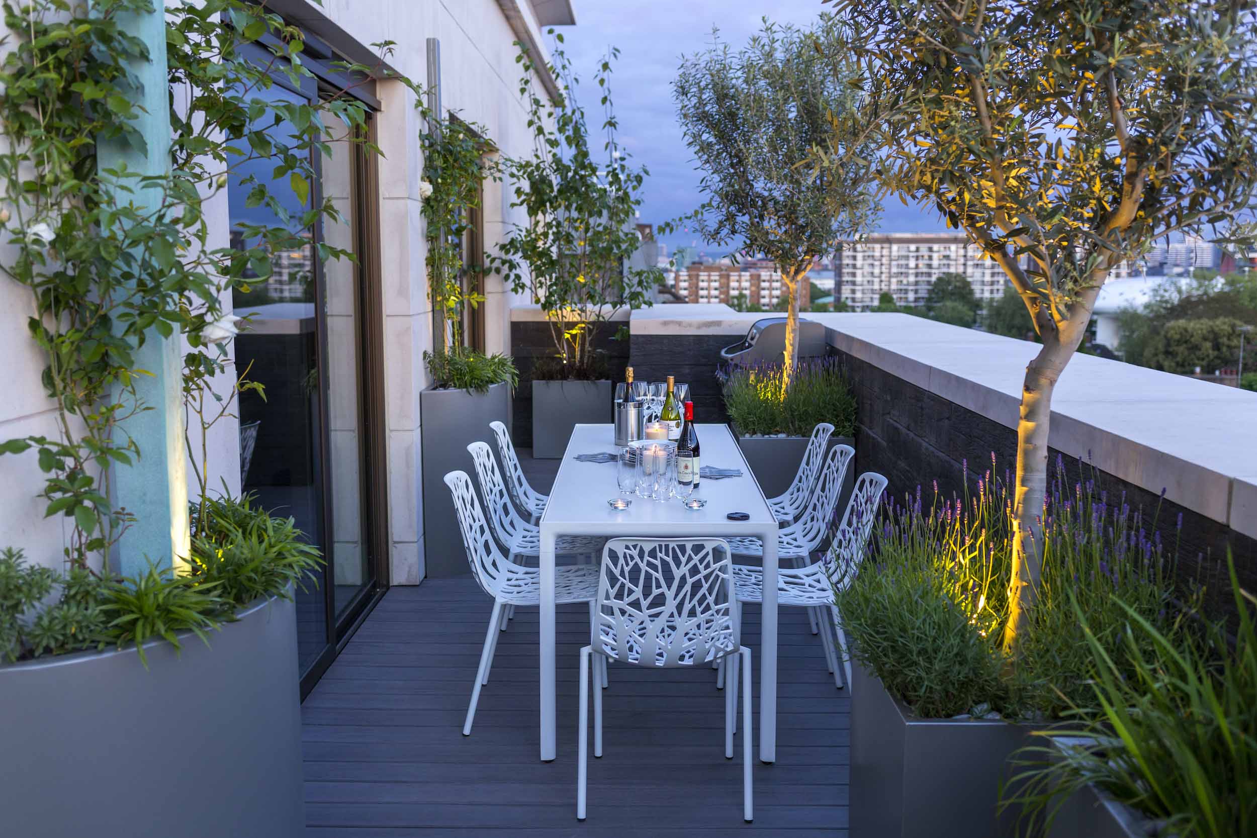 View our Roof terrace garden design portfolio