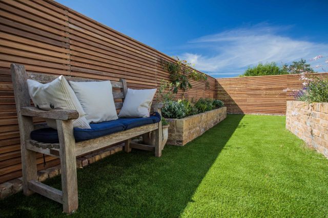 Garden Design Merton South West London Garden Designer Landscape Contractor, complimentary small city garden planting scheme also consisted of roses easigrass.