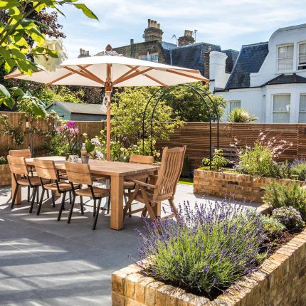 Garden Design Merton South West London Garden Designer Landscape Contractor, complimentary small city garden planting scheme also consisted of roses easigrass.