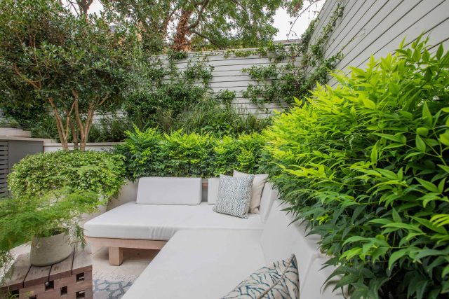 A brilliant design & build for this Small Garden in the heart of Clapham which encompasses a contemporary feel wash of vibrant colours landscaping company.