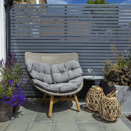 Private Small Garden Design ideas for this small south London courtyard garden evolved from the client's love of the hand made Italian tiles outdoor room ideas.