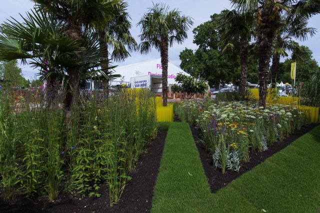 World Vision garden inspired by beauty of Cambodia, designed by John Warland, This stylised garden landscaping representation of rice cultivation reflects.