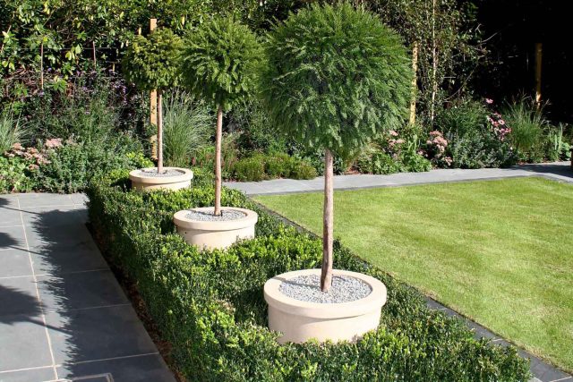 Stunning Family Garden designers Surrey APL Awards 09 Lynne Marcus Garden Design in Kingston Surrey Greater London area, water feature, sculptures, planting.