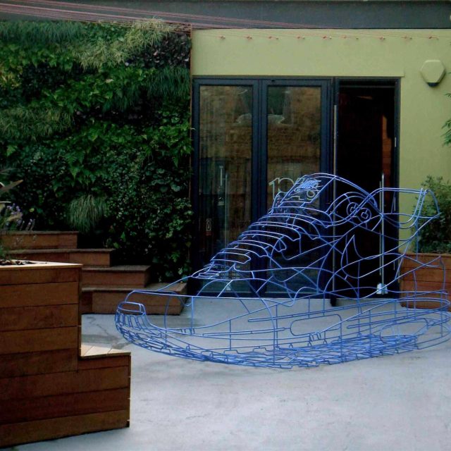 Nike Stadium Style Garden by Helios Designs community orientated' pop up shop garden space in Shoreditch, London, commercial garden designers and landscapers.