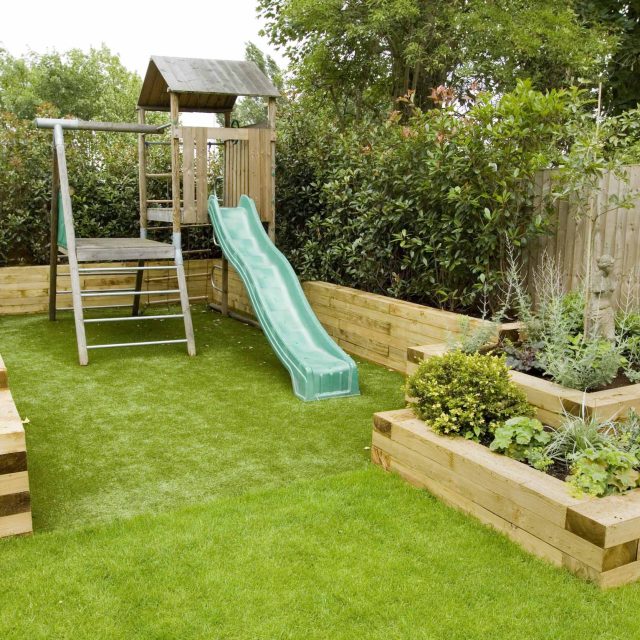 Wimbledon Family garden with formal dining terrace, designed and built by the Garden Builders, The garden is divided into three distinct areas - a formal dining.