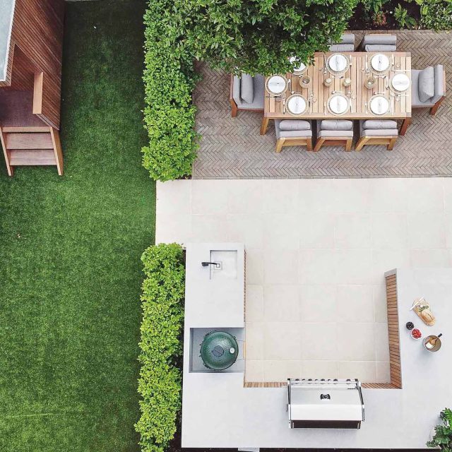 Garden Design Balham South West London Garden Designer Landscape Contractor, complimentary small city garden planting scheme also consisted of roses easigrass.