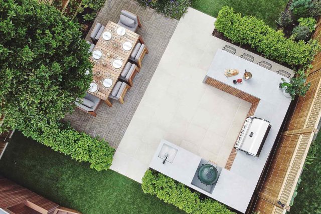 Garden Design Balham South West London Garden Designer Landscape Contractor, complimentary small city garden planting scheme also consisted of roses easigrass.