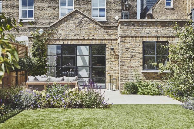 Garden Design Balham South West London Garden Designer Landscape Contractor, complimentary small city garden planting scheme also consisted of roses easigrass.