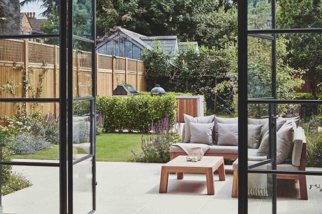 Garden Design Balham South West London Garden Designer Landscape Contractor, complimentary small city garden planting scheme also consisted of roses easigrass.