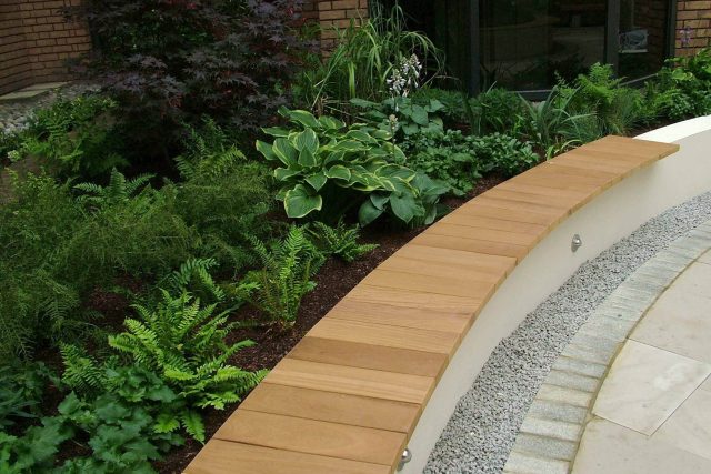 Courtyard style Garden for Private BankStride Stride Treglown Architects and constructed by Garden Builders commercial landscape designers specialists London.