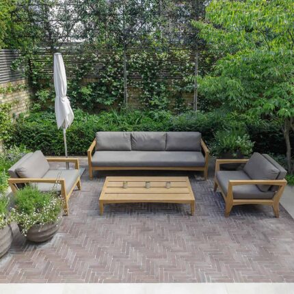 Garden Designer Courtyard an elegant design now compliments a new access route to courtyard from new decking positioned outside the kitchen.