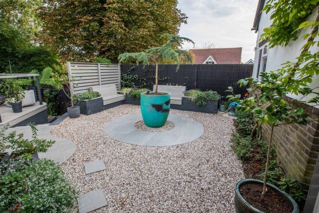 Garden Design Coulsdon Surrey, The semi-rural retreat was completely cleared back to just the structural elements, gardeners and landscaping company in Surrey.