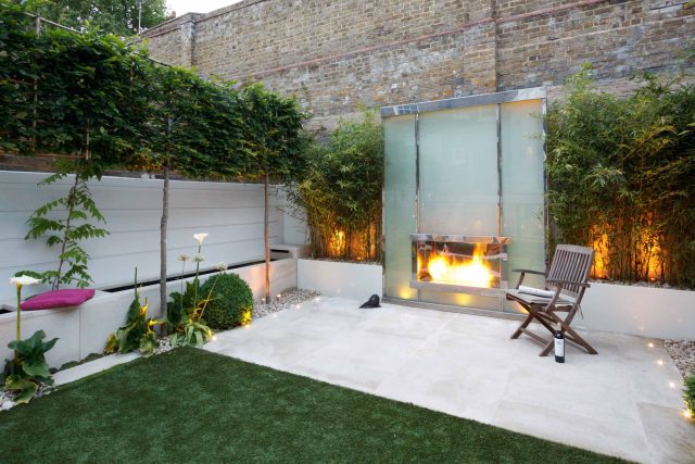 Minimalist yet modern sophisticated by Garden Designer Kate Gould - Palace Gardens Terrace, South Kensington, constructed by Garden Building landscapers.