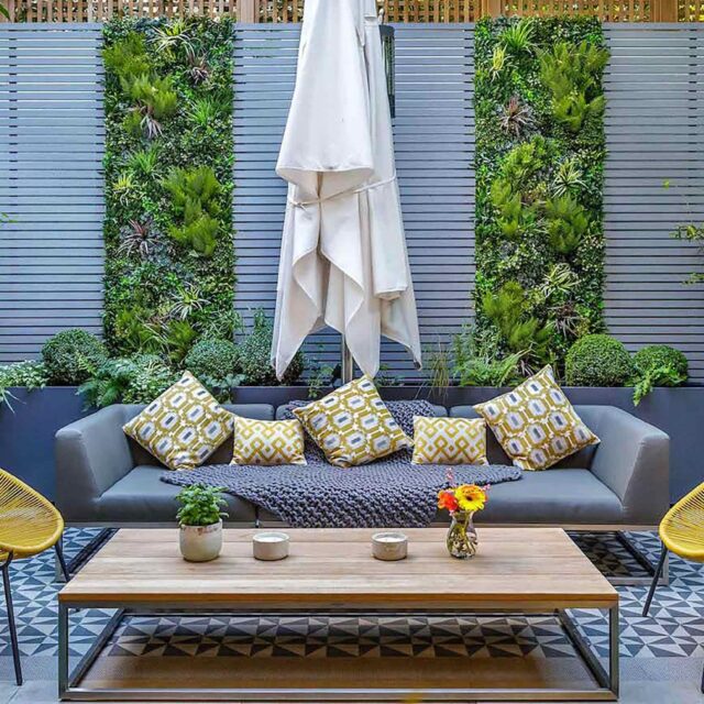 Garden Designer Windsor, categorised as a modern, contemporary garden that ticks all the boxes for low maintenance and convenience.