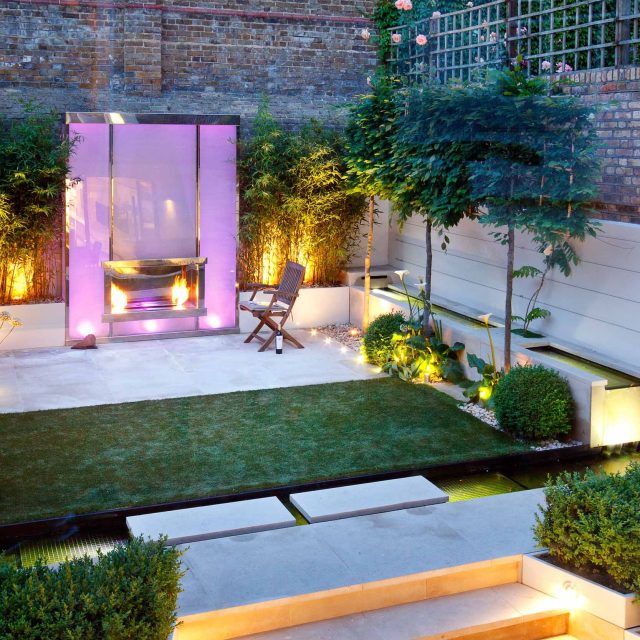 Minimalist yet modern sophisticated by Garden Designer Kate Gould - Palace Gardens Terrace, South Kensington, constructed by Garden Building landscapers.