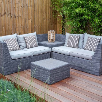 Japanese style garden, designed and constructed by The Garden Builders floor levels and planting geometry white porcelain tiles landscape company wood decking.