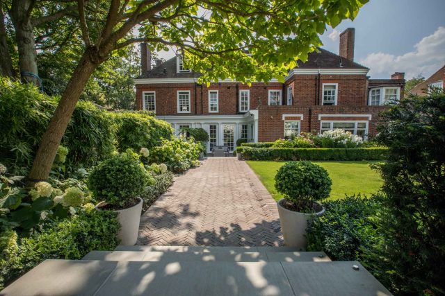 Garden Design Highgate North London Garden Designer Landscape Contractor, complimentary family style garden planting scheme also consisting diagonal brickwork.