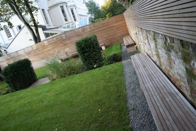 Gorgeous Garden Designs by Christopher Bradley Hole Maida Vale combination of decking and limestone paving, designers specialist contractors and landscapers.