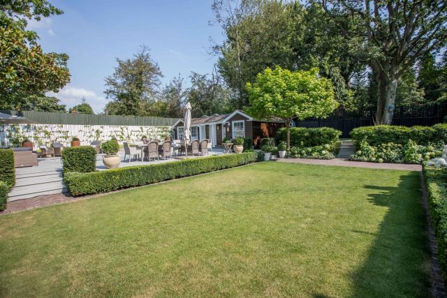Garden Design Highgate North London Garden Designer Landscape Contractor, complimentary family style garden planting scheme also consisting diagonal brickwork.