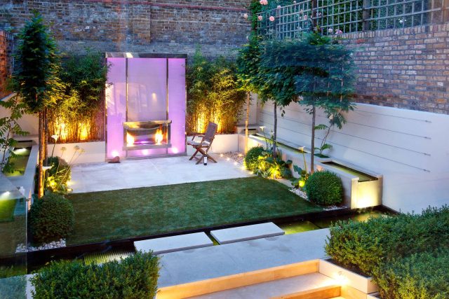 Minimalist yet modern sophisticated by Garden Designer Kate Gould - Palace Gardens Terrace, South Kensington, constructed by Garden Building landscapers.