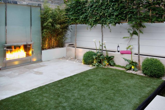 Minimalist yet modern sophisticated by Garden Designer Kate Gould - Palace Gardens Terrace, South Kensington, constructed by Garden Building landscapers.