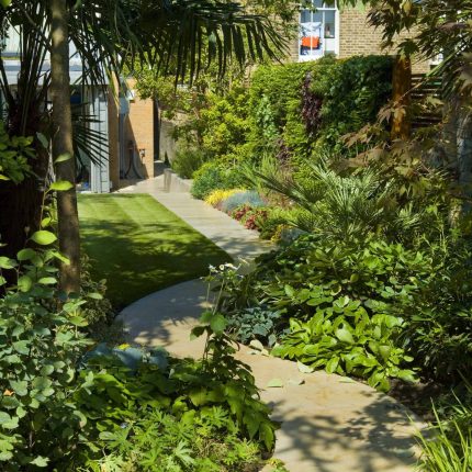 Contemporary Family Garden Design in St Johns Wood Designed and Constructed by The Garden Builders London contracting specialists horticulturalist company.
