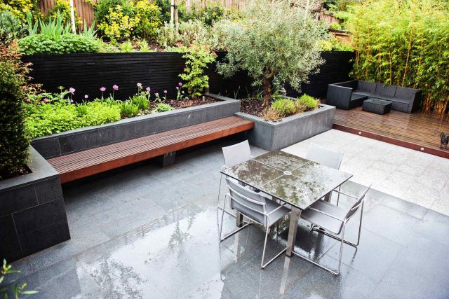 Fantastic contemporary garden located in the heart of Ascot was designed by Garden Builders Design, outside dining specialist landscaping company Berkshire.