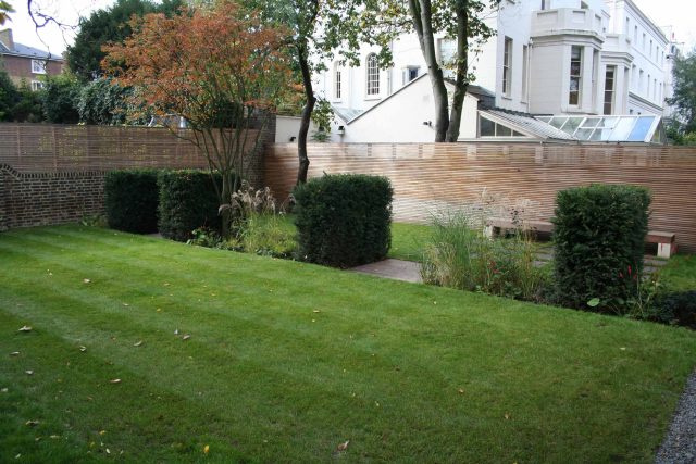 Gorgeous Garden Designs by Christopher Bradley Hole Maida Vale combination of decking and limestone paving, designers specialist contractors and landscapers.