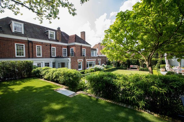 Garden Design Highgate North London Garden Designer Landscape Contractor, complimentary family style garden planting scheme also consisting diagonal brickwork.