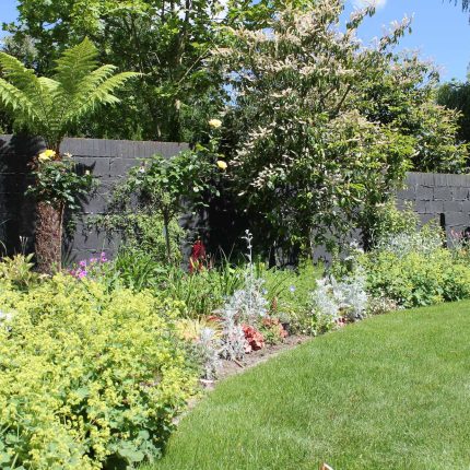 Blackheath Design, Hauf House, living green wall, dark granite edge detail, solid Oak automated gates a specialist garden contractors landscaping company.