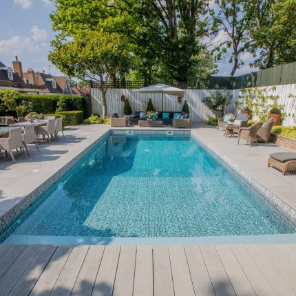 Garden Design Highgate North London Garden Designer Landscape Contractor, complimentary family style garden planting scheme also consisting diagonal brickwork.
