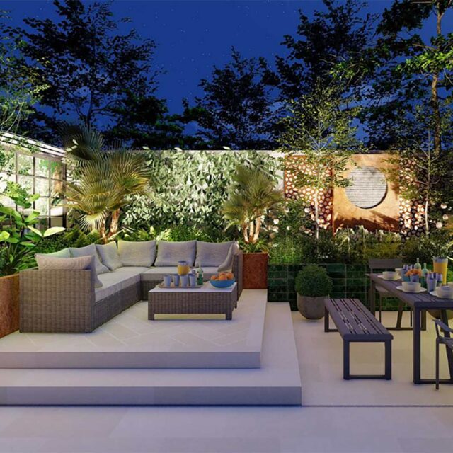 Firstly, a fantastic garden design that you can wander through can positively affect your mental health as studies have shown that just the presence foliage.