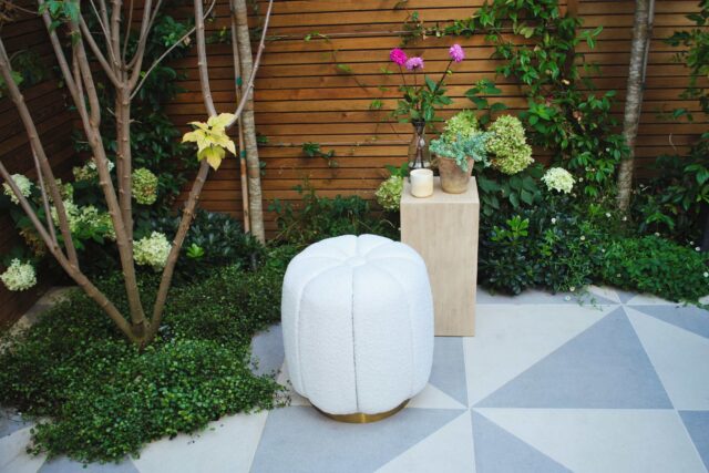 Fulham West London garden design luxury feeling room paving, been transformed into a calm and elegant outdoor living space.