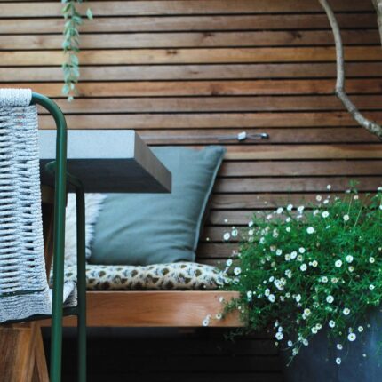 Fulham West London garden design luxury feeling room paving, been transformed into a calm and elegant outdoor living space.