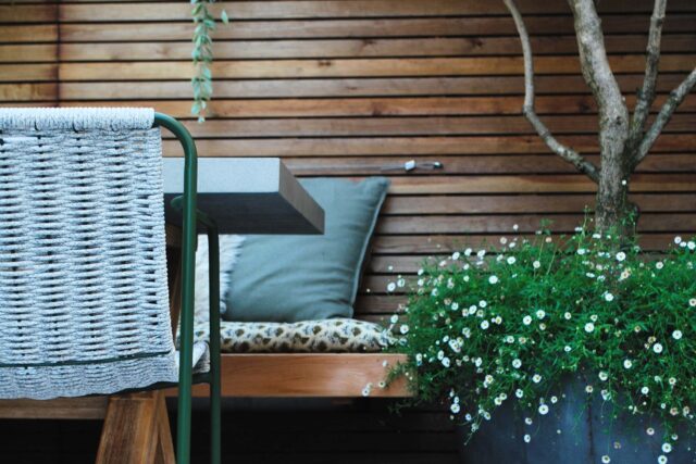 Fulham West London garden design luxury feeling room paving, been transformed into a calm and elegant outdoor living space.