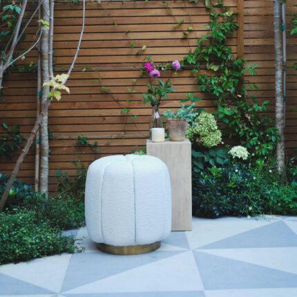 Fulham West London garden design luxury feeling room paving, been transformed into a calm and elegant outdoor living space.