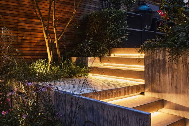 Tooting garden designer sophisticated outdoor retreat kitchen pergola, outdoor retreat for relaxation dining & year-round enjoyment.