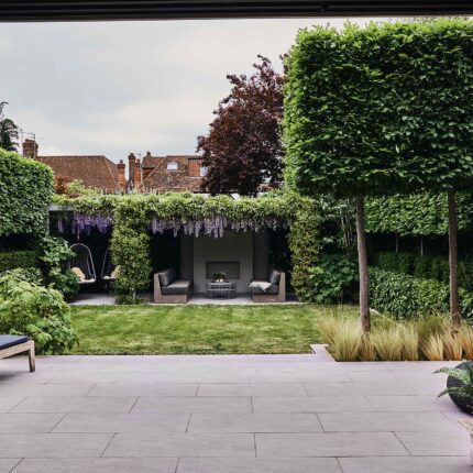 Wandsworth family garden designer modern outdoor create usable space, with a refined sense of structure and tranquillity.